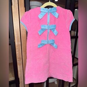 TBBC Betts Bows dress toddler girl velveteen corduroy short sleeve Hamptons hot